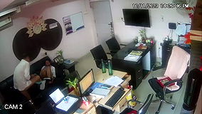 Boss fucking to secretary in office, recorded in cctv cameras
